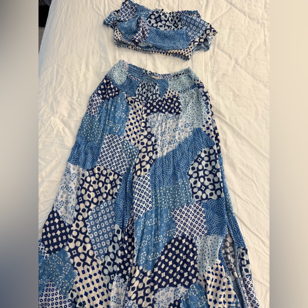 Blue Patchwork Set